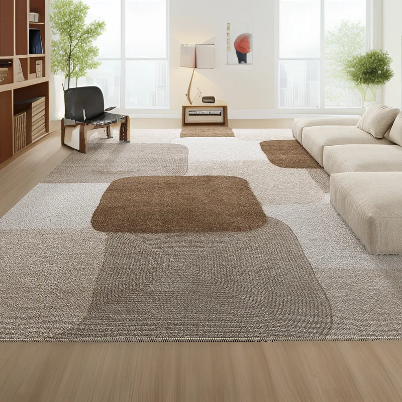 Alfombra de terciopelo cristal de estilo nórdico para sala de estar, dormitorio, cama, manta, sofá antiguo avanzado, luz, mesa de centro de lujo, manta