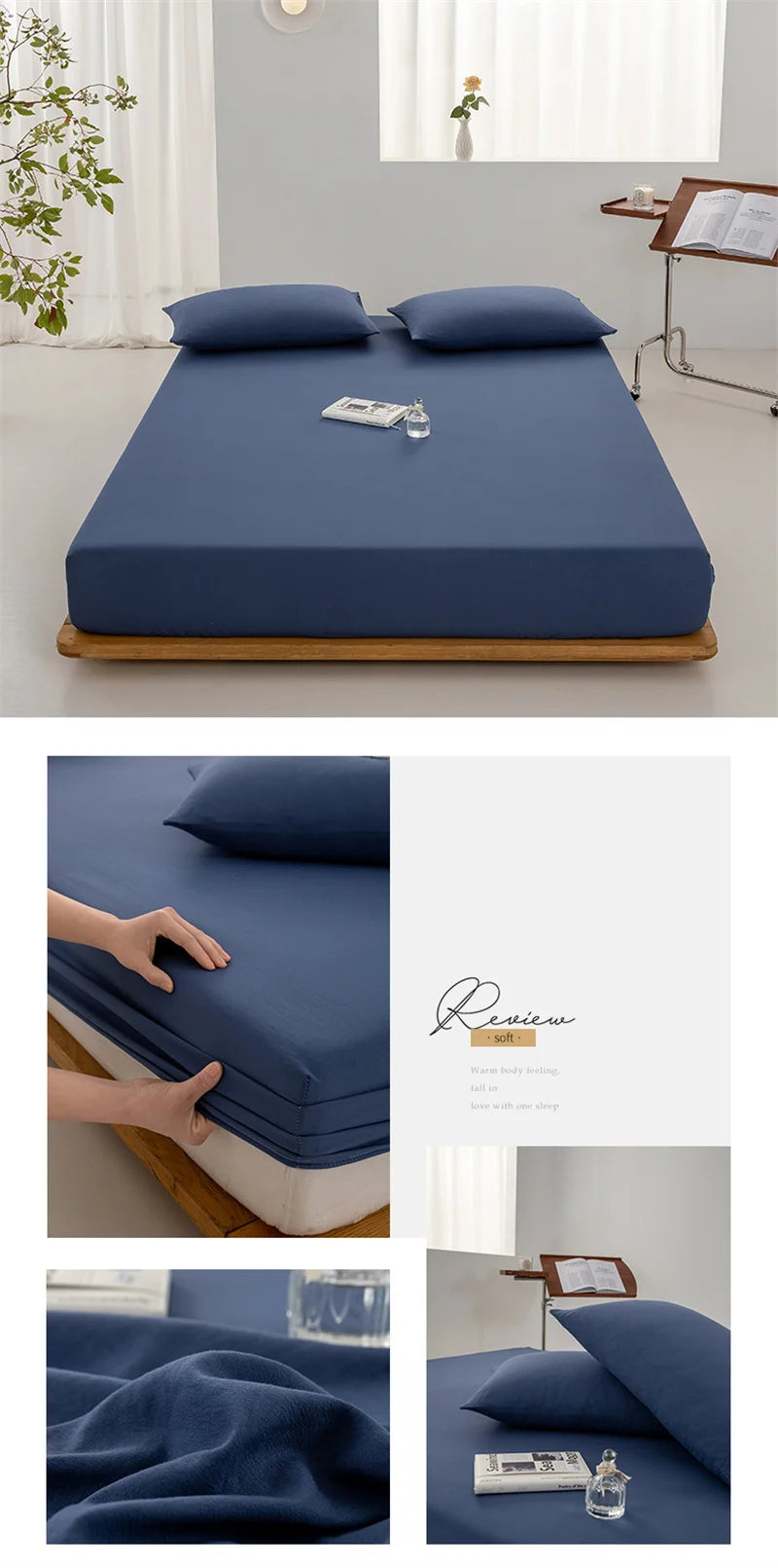 Sábana bajera ajustable 100% algodón con banda elástica antideslizante para colchón de 140/160/180/200 cm, apta para camas individuales, dobles, queen y king.