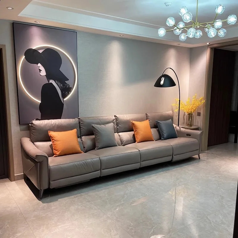 Decoración moderna minimalista para sala de estar, mural con luces LED pintadas, lujosa pintura para suelo, fondo de sofá, cuadro para colgar en la pared