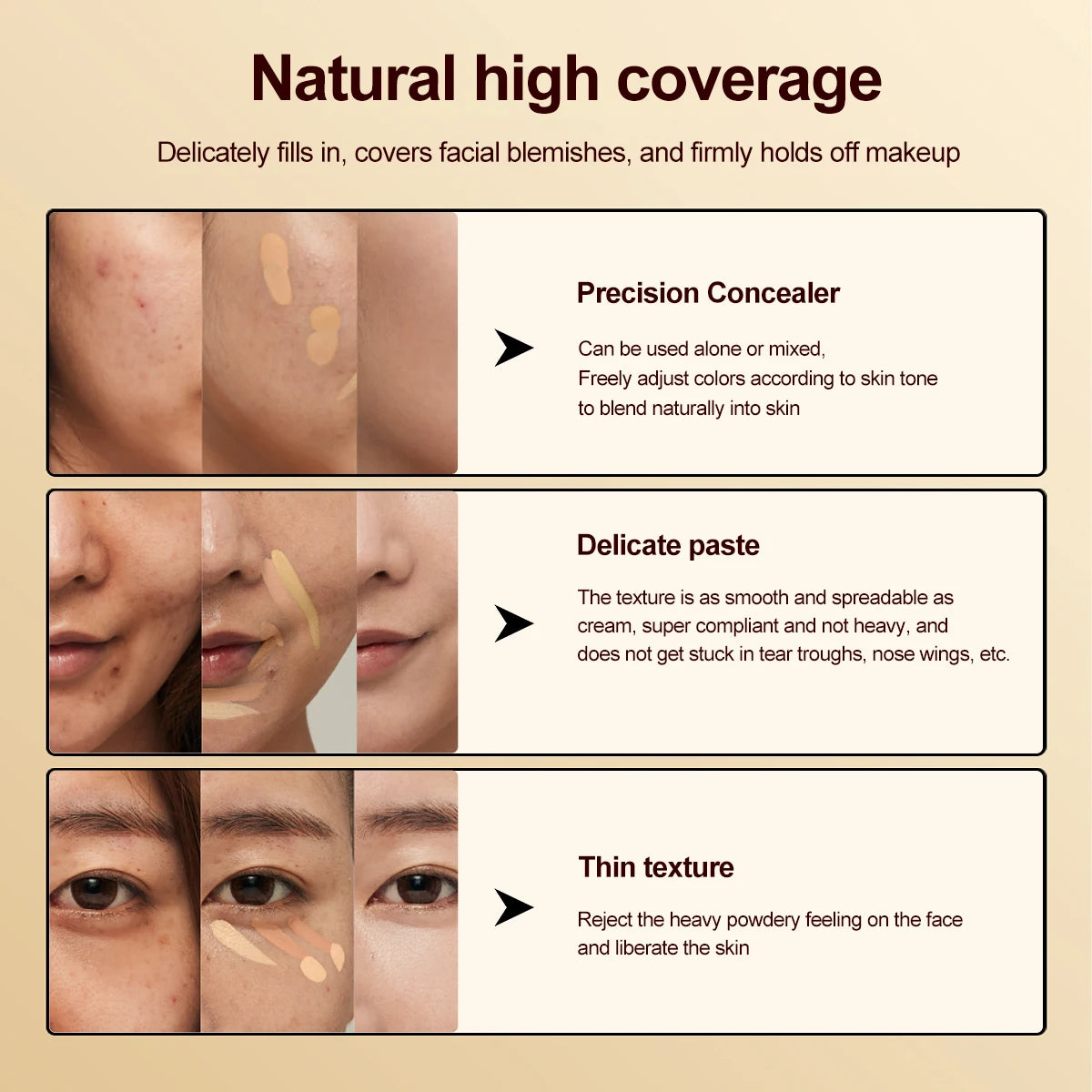 Paleta de contorno en crema de camuflaje con 15 colores para maquillaje profesional