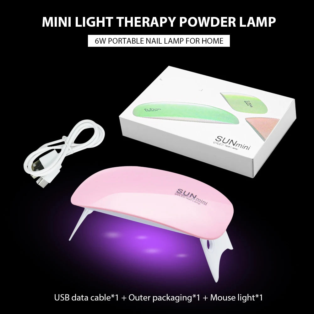 Kit de polvo acrílico y monómero líquido LIMEGIRL para uñas, kit de extensión de uñas 3D con luz LED UV y kit de polvo de cristal.