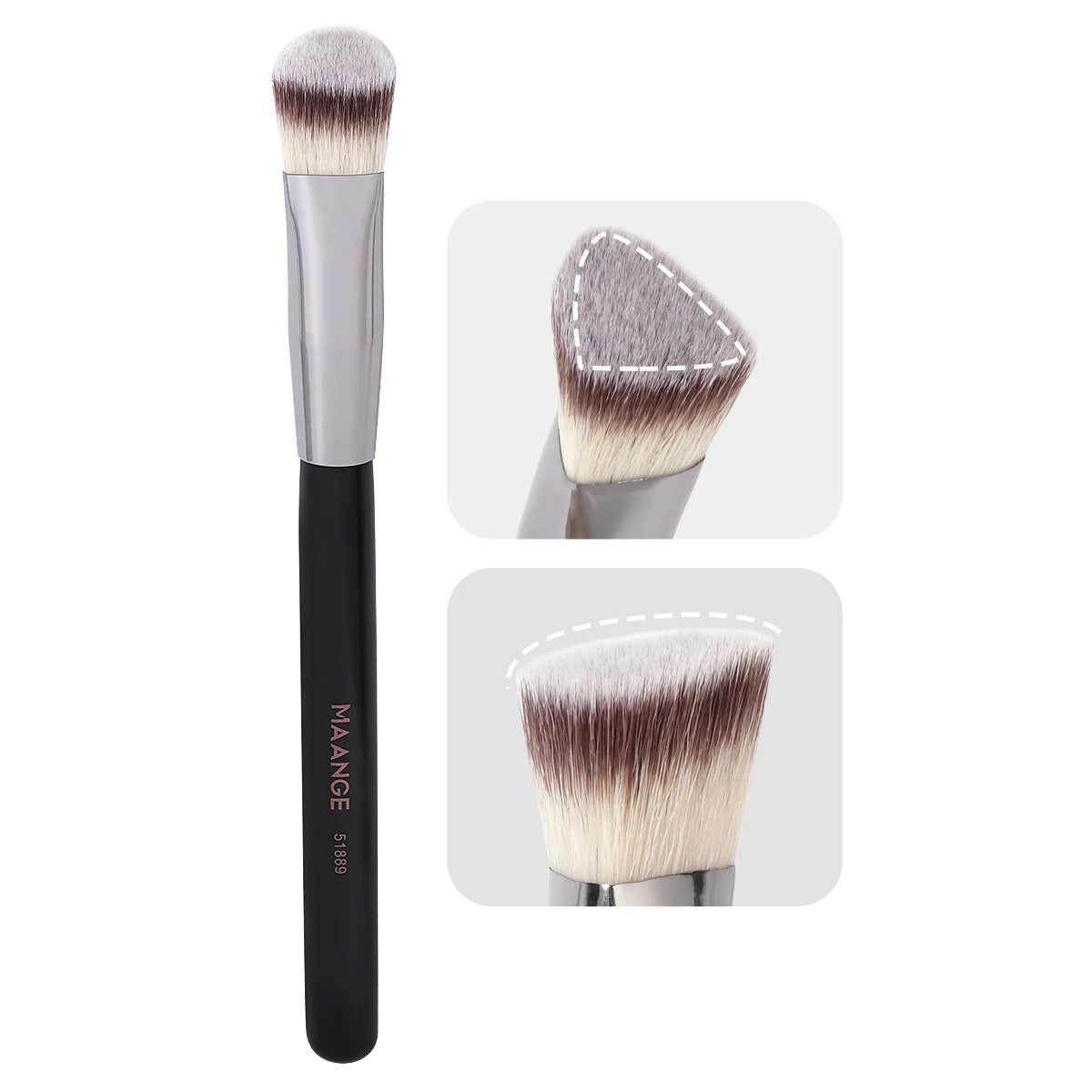 Brocha de maquillaje MAANGE para corrector de ojeras, brocha triangular para base de maquillaje líquida y en crema, herramienta para difuminar y corregir imperfecciones.