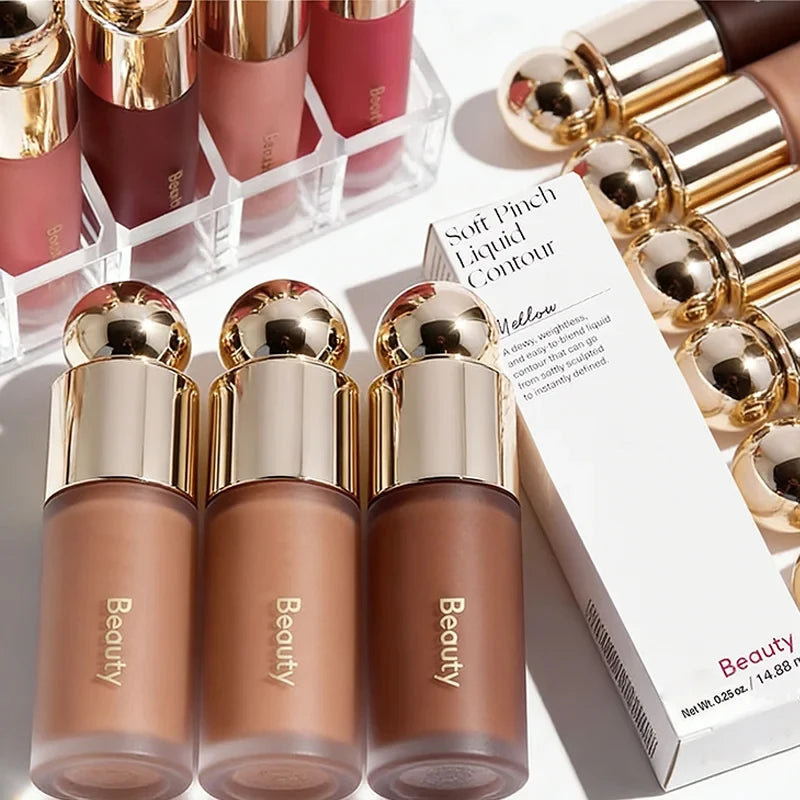 Maquillaje líquido de larga duración Hot Brand Nature Contouring Antique Copper, resistente al agua, reparador, contorneador e hidratante.