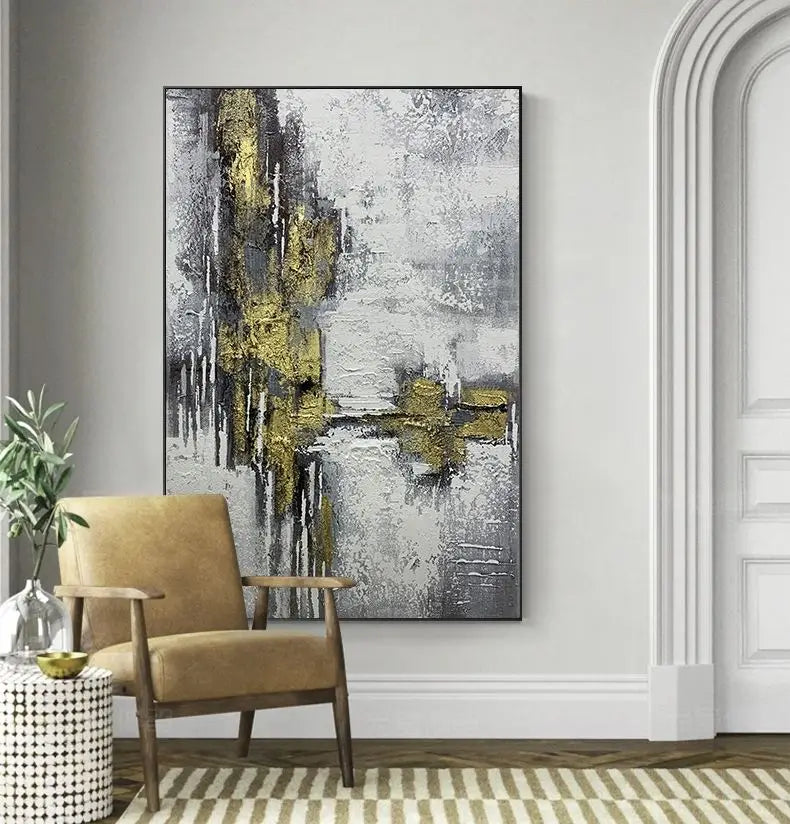 Pintura al óleo abstracta nórdica, lienzo hecho a mano, mural decorativo acrílico sin marco, imagen colgante para sala de estar, dormitorio, pasillo, porche.