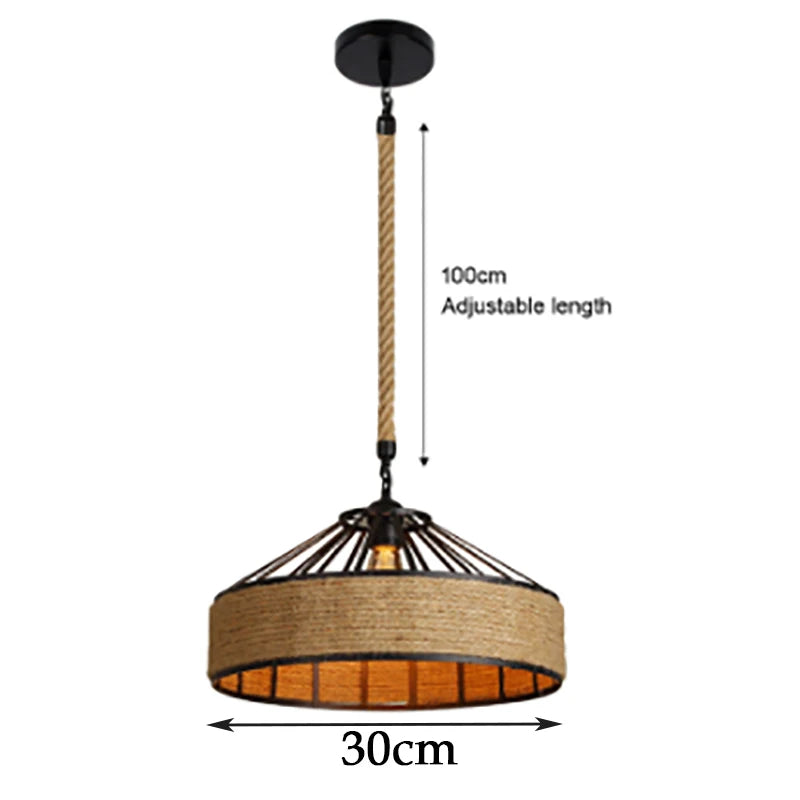 Lámpara colgante de bambú de última moda, luces de techo de ratán y mimbre, trenzado tejido a mano, suspendida, para el hogar y el comedor, decoración interior trenzada.
