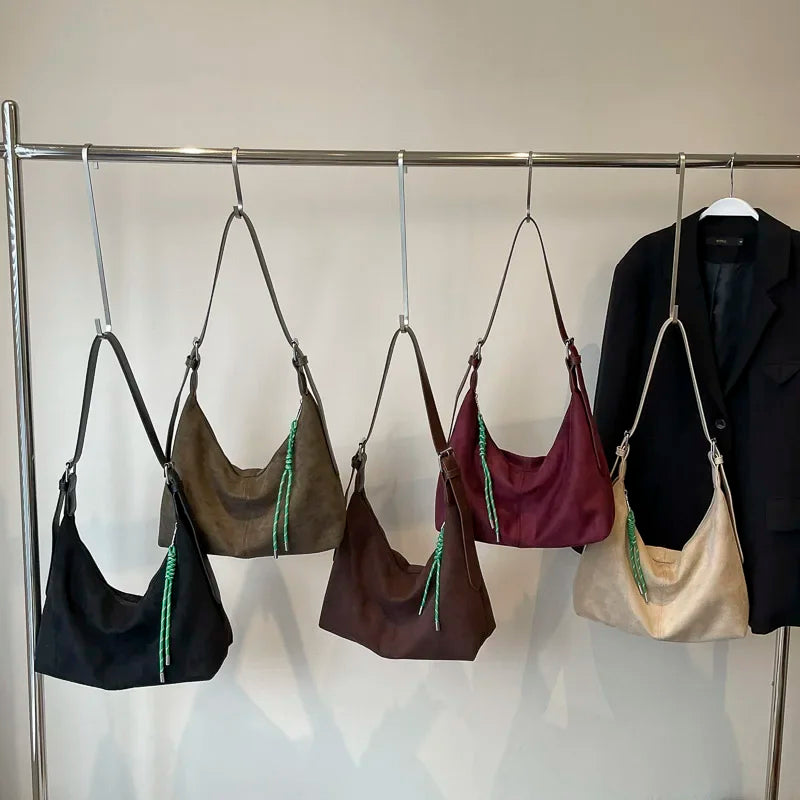 Bolsos Hobo de Piel PU de LEFTSIDE para Mujer, Bolso de hombro de invierno para mujer, Nueva Tendencia de Moda Coreana 2025, Bolsos y Carteras Y2K