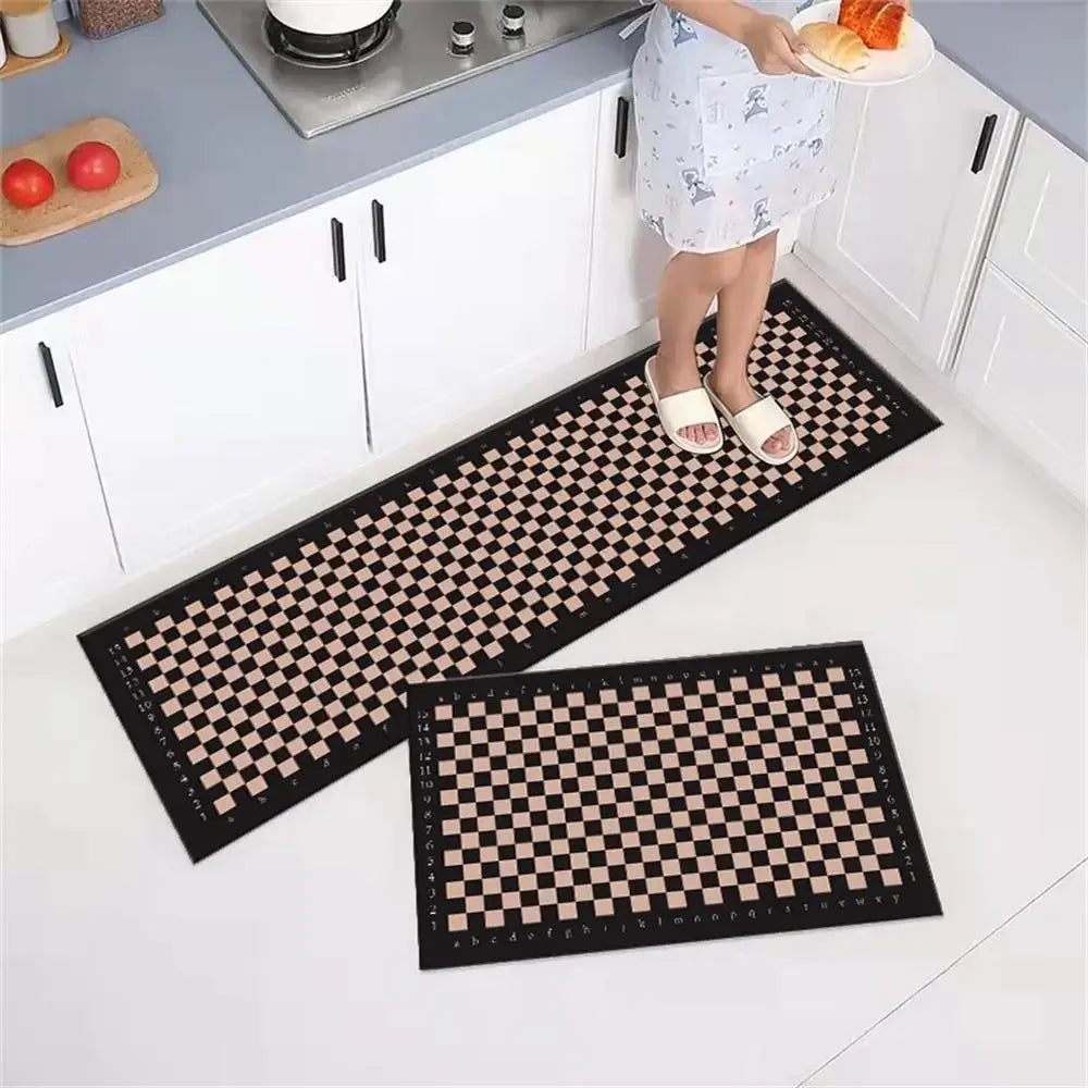 Alfombra para el suelo de la cocina, el dormitorio, la sala de estar, la mesita de noche, el pasillo, la alfombra suave lavable, antideslizante, el felpudo de entrada del baño.
