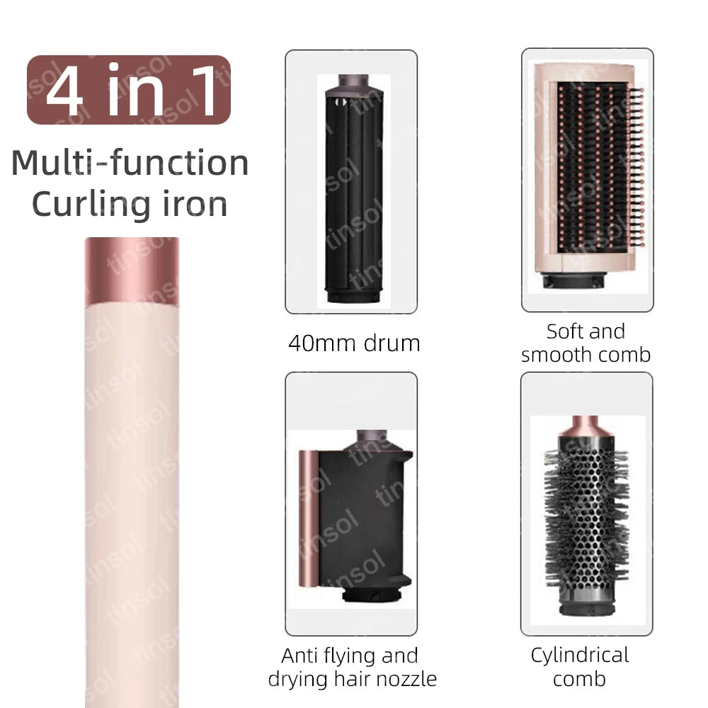 Set multifuncional 7 en 1 de secador, rizador y plancha de pelo: consigue resultados de peluquería en casa.