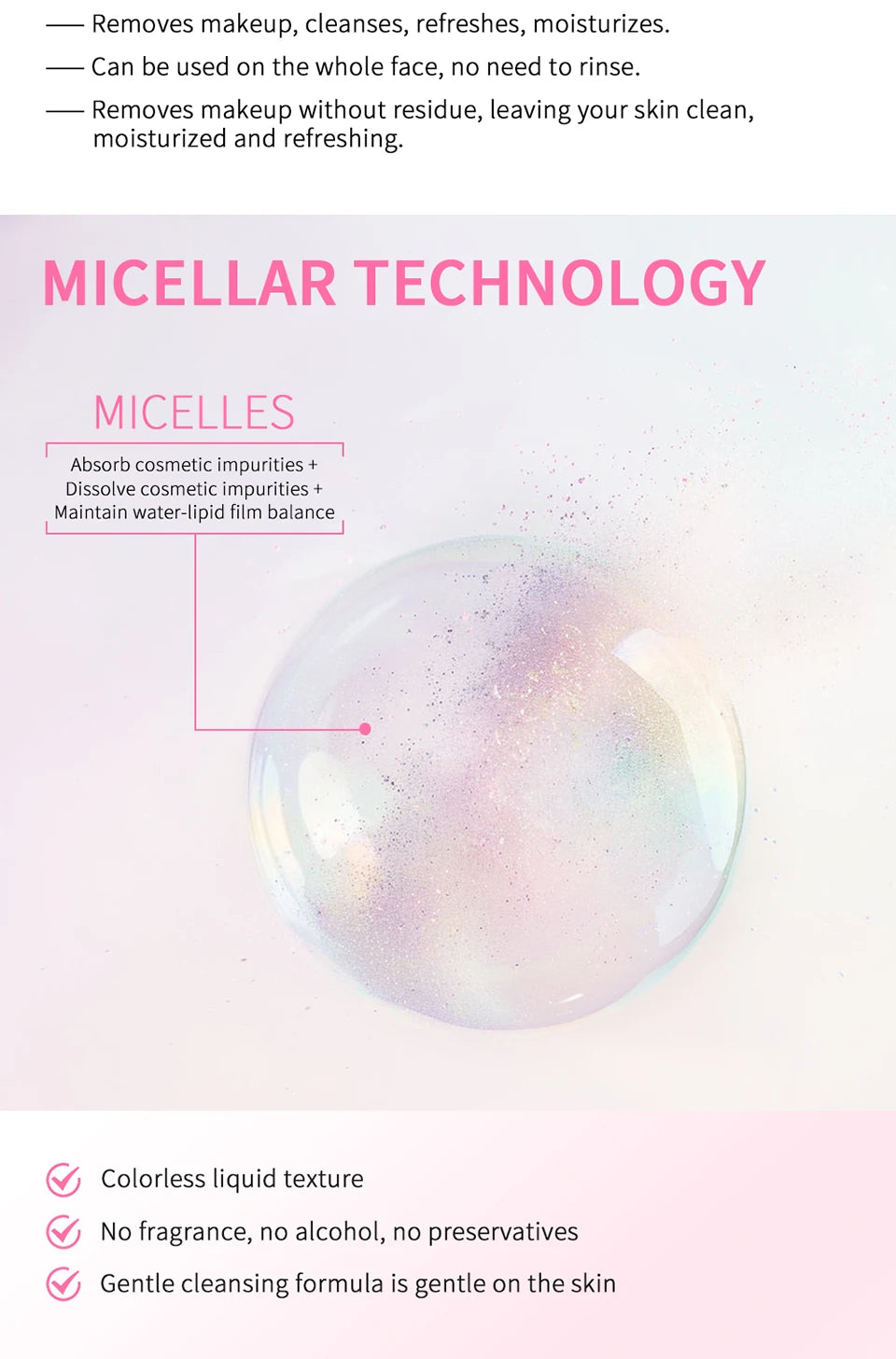 Agua micelar Garnier de 100 ml, limpiador facial hidratante, desmaquillante profundo, agua limpiadora, refrescante, hidratante, limpiadora de la piel.