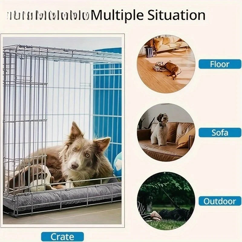 Cama grande de felpa para perros, sofá cama de poliéster supersuave y grueso para mascotas, colchoneta para jaula de perros, cama para perros pequeños, medianos y grandes.