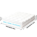 Cubrecolchón doble acolchado, protector de colchón, antialérgico y transpirable, funda ajustable, faldón elástico extra profundo de 30 cm.