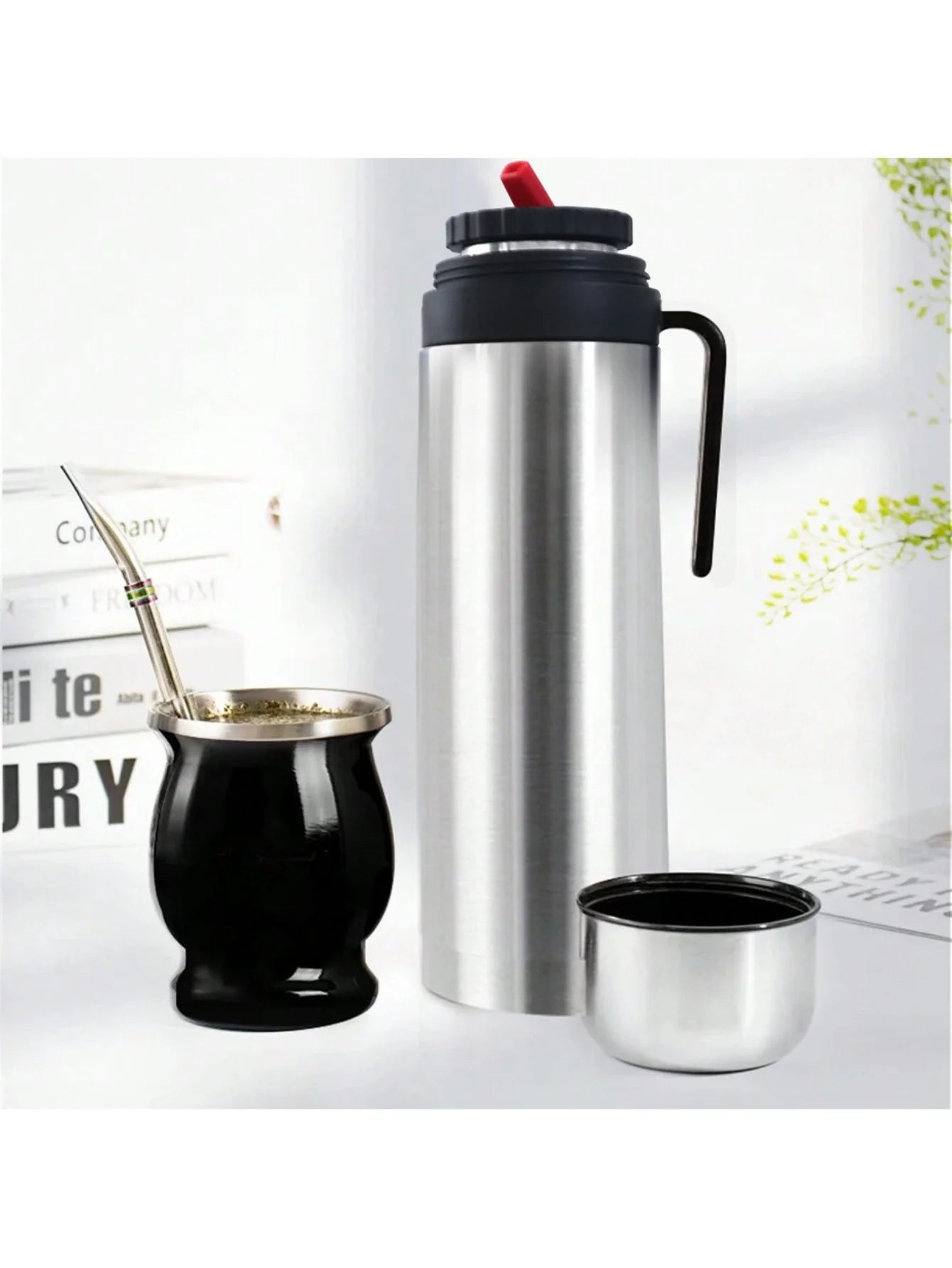 Termo de acero inoxidable para  mate, con aislamiento térmico, botella de agua argentina, gran oferta, Matero para  mate, 1000 ml