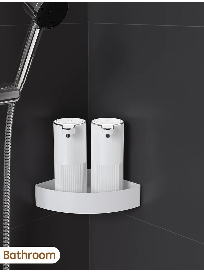 Dispensador automático de jabón HQ, accesorios de baño, dispensador automático de jabón líquido de 360 ml, tipo C, color blanco, 4 niveles de jabón en espuma.