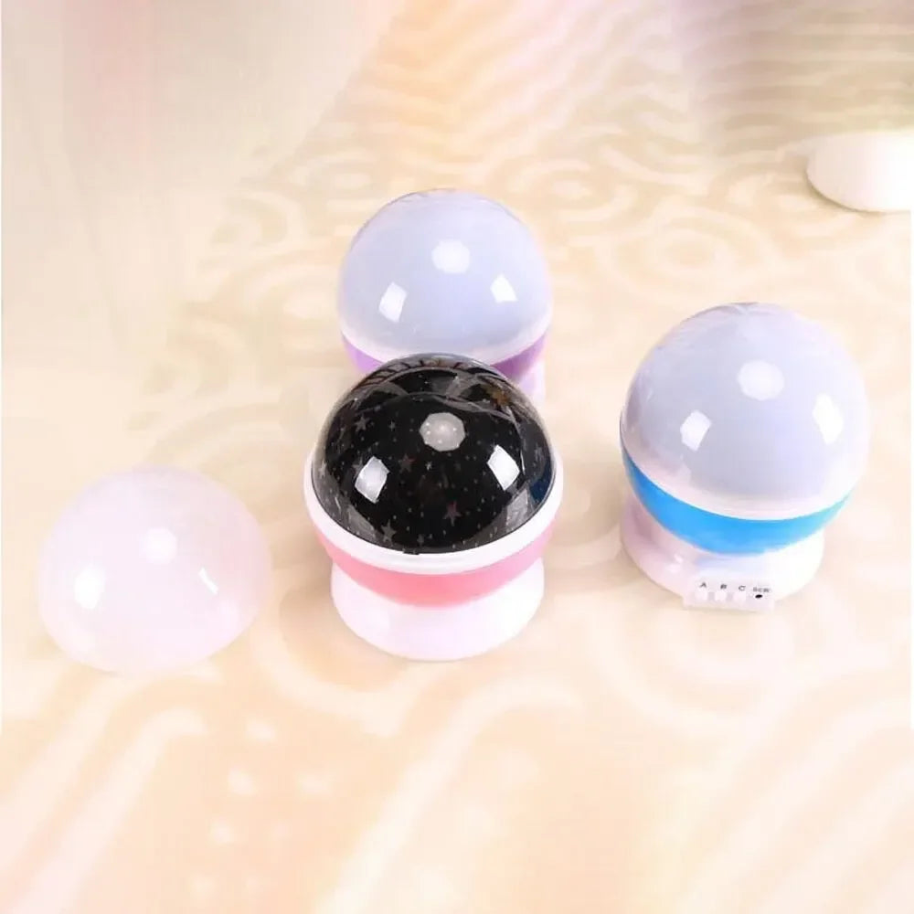 LED Starry Night Light Auto Rotating Pattern 500mAH Lithium Battery Starry Night Projection Light for Bedroom Decoration