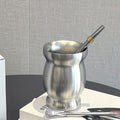 Mate de acero inoxidable 304 de doble pared de 237 ml (8 oz) con pajita, cuchara y cepillo de limpieza.