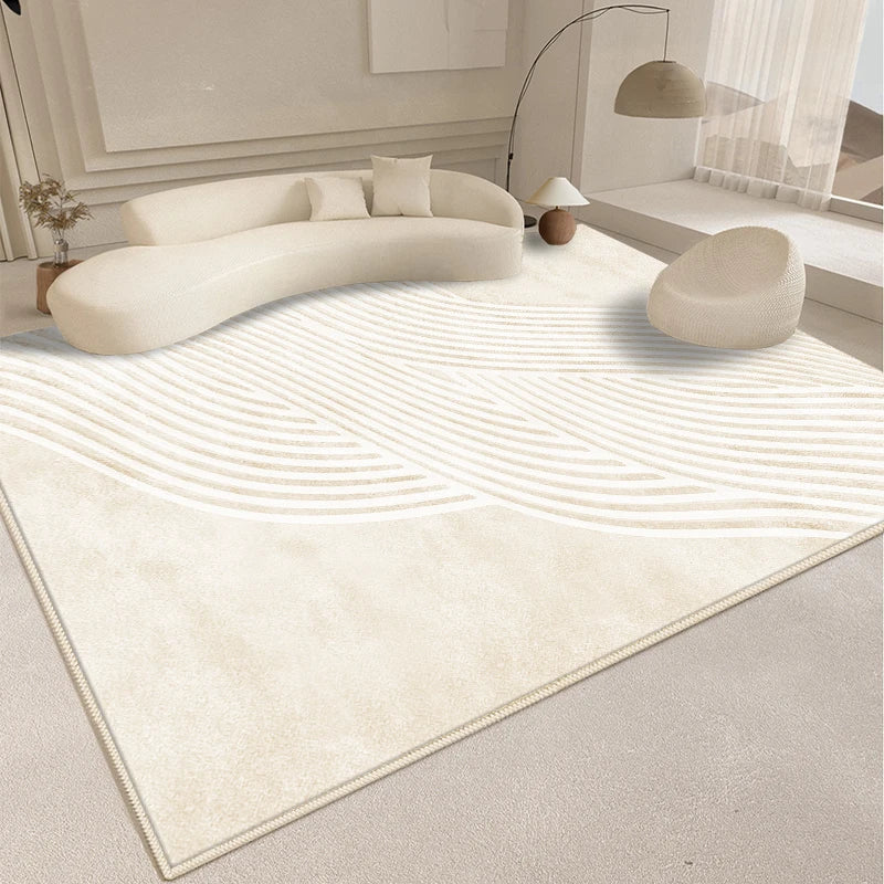Alfombra de estilo moderno para sala de estar, alfombra mullida y suave para dormitorio, diseño abstracto, alfombra de felpa, alfombra gruesa para el hogar.