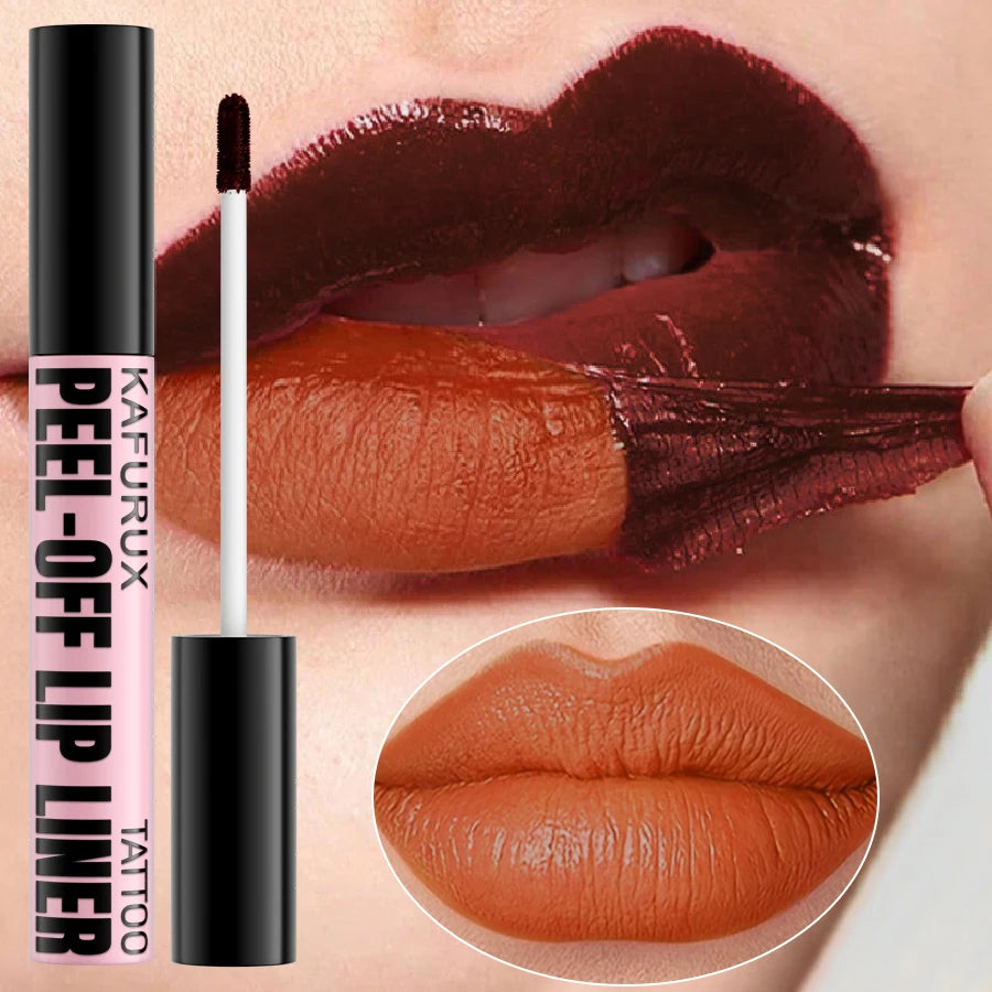 Tinte labial peel-off de 7 colores, larga duración, resistente al agua, rosa, a prueba de transferencia, no se transfiere, brillo labial de maquillaje natural