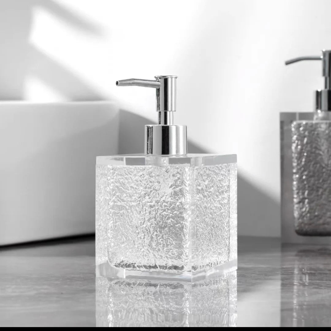 Dispensador de desinfectante de manos de resina, dispensador de baño, jabón líquido y champú recargable, soporte para gel de ducha y loción, botella de jabón portátil