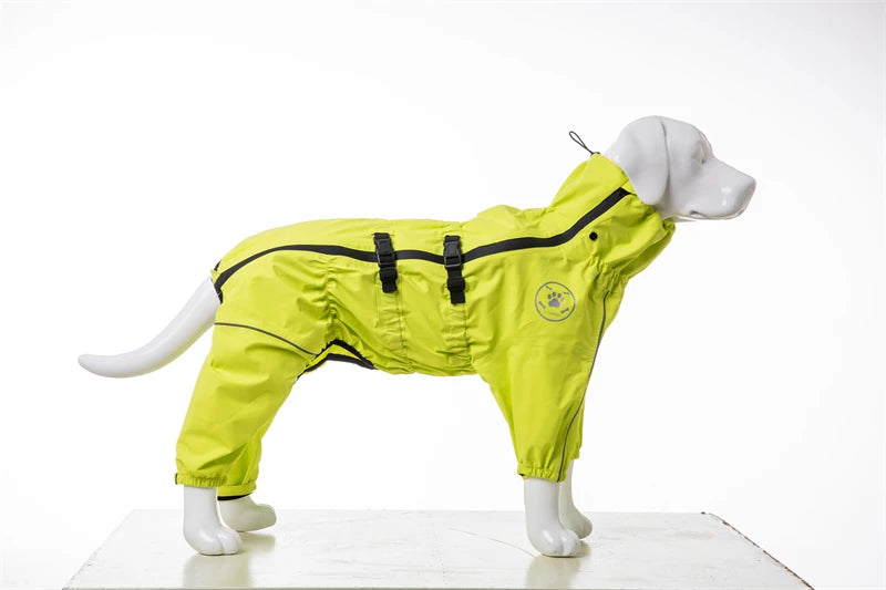 Chaqueta impermeable para perros, abrigo reflectante para la lluvia, monos y enterizos rojos para perros, impermeable de otoño e invierno para perros grandes.