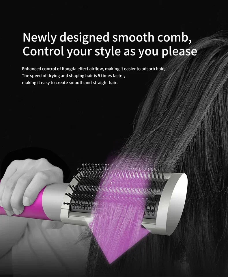 Set multifuncional 7 en 1 de secador, rizador y plancha de pelo: consigue resultados de peluquería en casa.