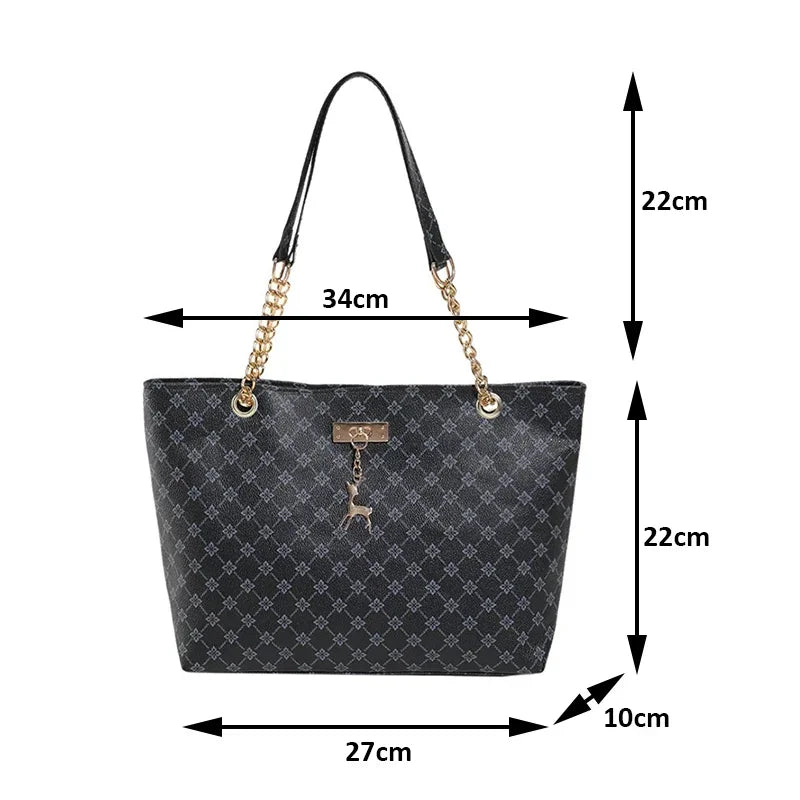Bolso de hombro/axila de gran capacidad de piel sintética de alta calidad para mujer, ideal para el trabajo, estudiantes y viajes. Bolso de mano retro para mujer.