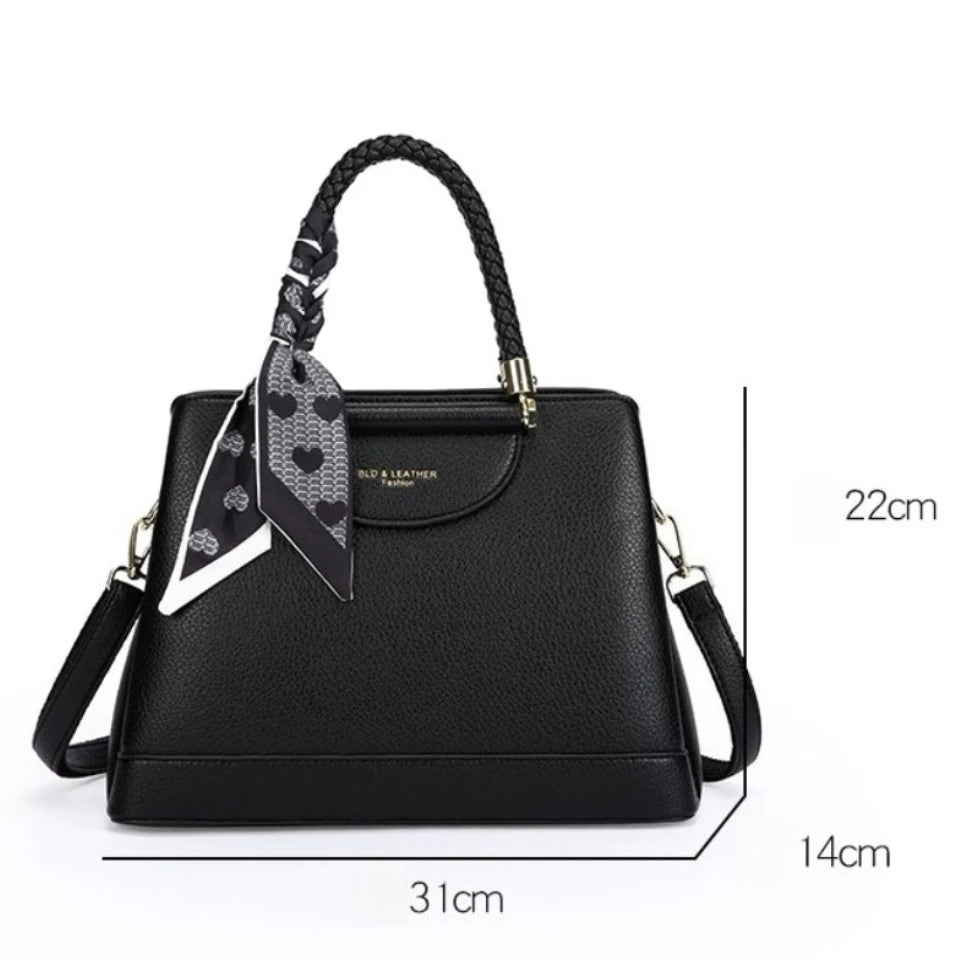 Bolsos de hombro y bandoleras de lujo de diseñador para mujer. Bolsos de mujer con asa tejida y bufanda de piel sintética de alta calidad. Bolsos de mano informales tipo tote.