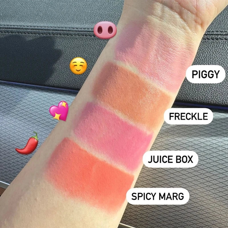Bálsamo labial de la marca Jelly Bean, brillo labial Spicy Marg Juice Box, rubor de bolsillo, rubor resistente al agua que no se desvanece, labial hidratante