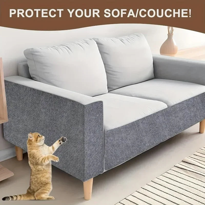 Protector de sofá rascador para gatos de 40x300cm, alfombrilla rascadora para gatos, protector de tablero recortable autoadhesivo, alfombra para rascador de gatos DIY