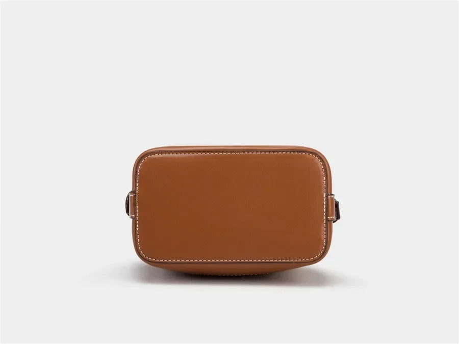 Nuevos bolsos tipo cubo de gran capacidad para mujer con correa ancha para el hombro, bolso de hombro individual con cordón, bolso de mano cruzado