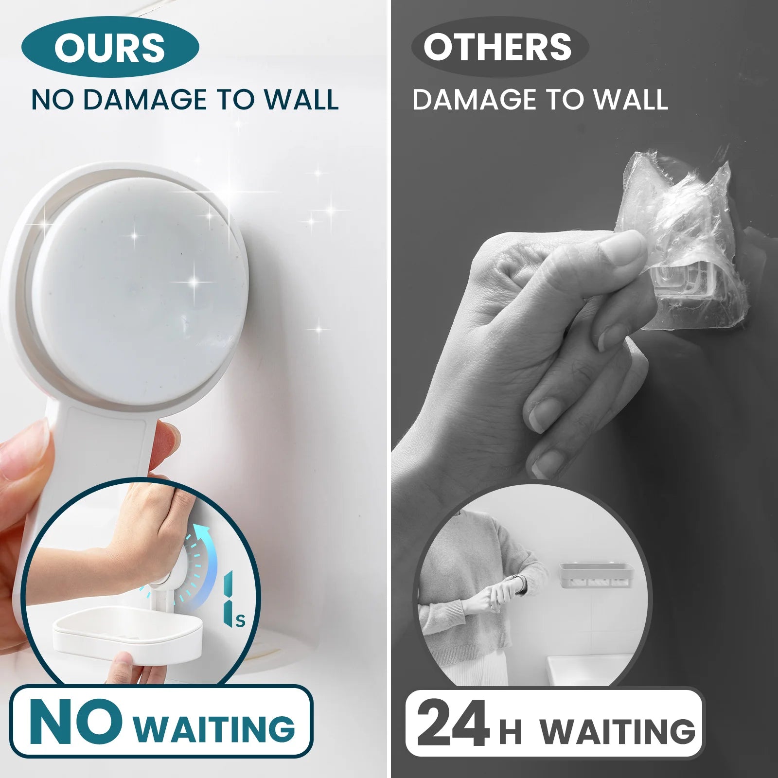 Jabonera TAILI para ducha, soporte impermeable para jabón de ducha, jabonera resistente sin necesidad de taladrar, para baño y fregadero de cocina.
