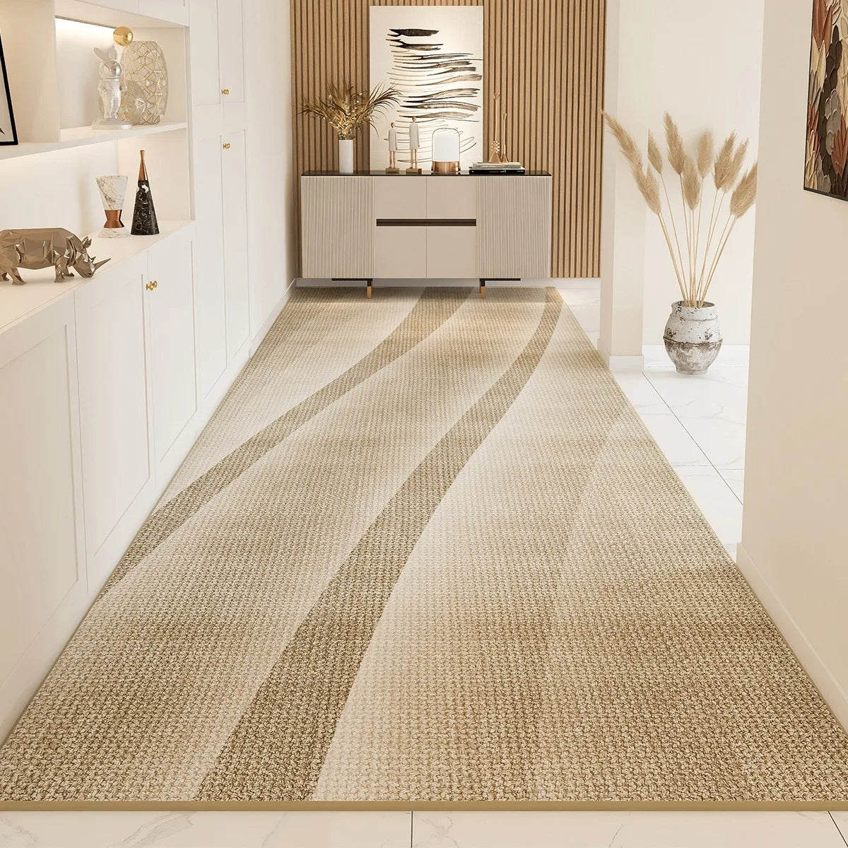 Alfombra para pasillo, a prueba de polvo y resistente al desgaste, alfombra de entrada, alfombra grande y larga de color liso para decoración del hogar.