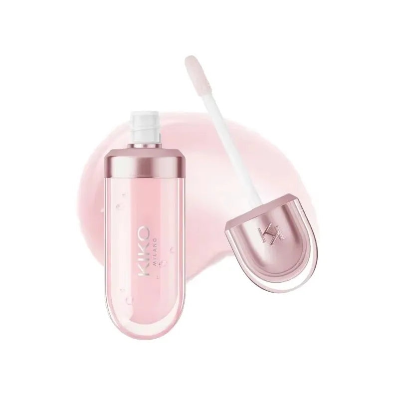 KIKO 3D Liquid Lip Glaze Brillo labial transparente Lápiz labial con efecto espejo Labios nutritivos, brillantes y voluminosos que no se desvanecen Maquillaje con pasta de frijoles y té con leche