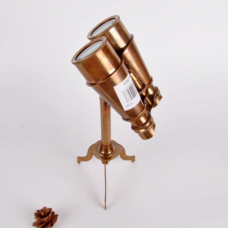 Telescopio de cobre puro, decoración de estilo europeo, americano y francés, decoración clásica suave para villas, oficinas y salas de exposición.
