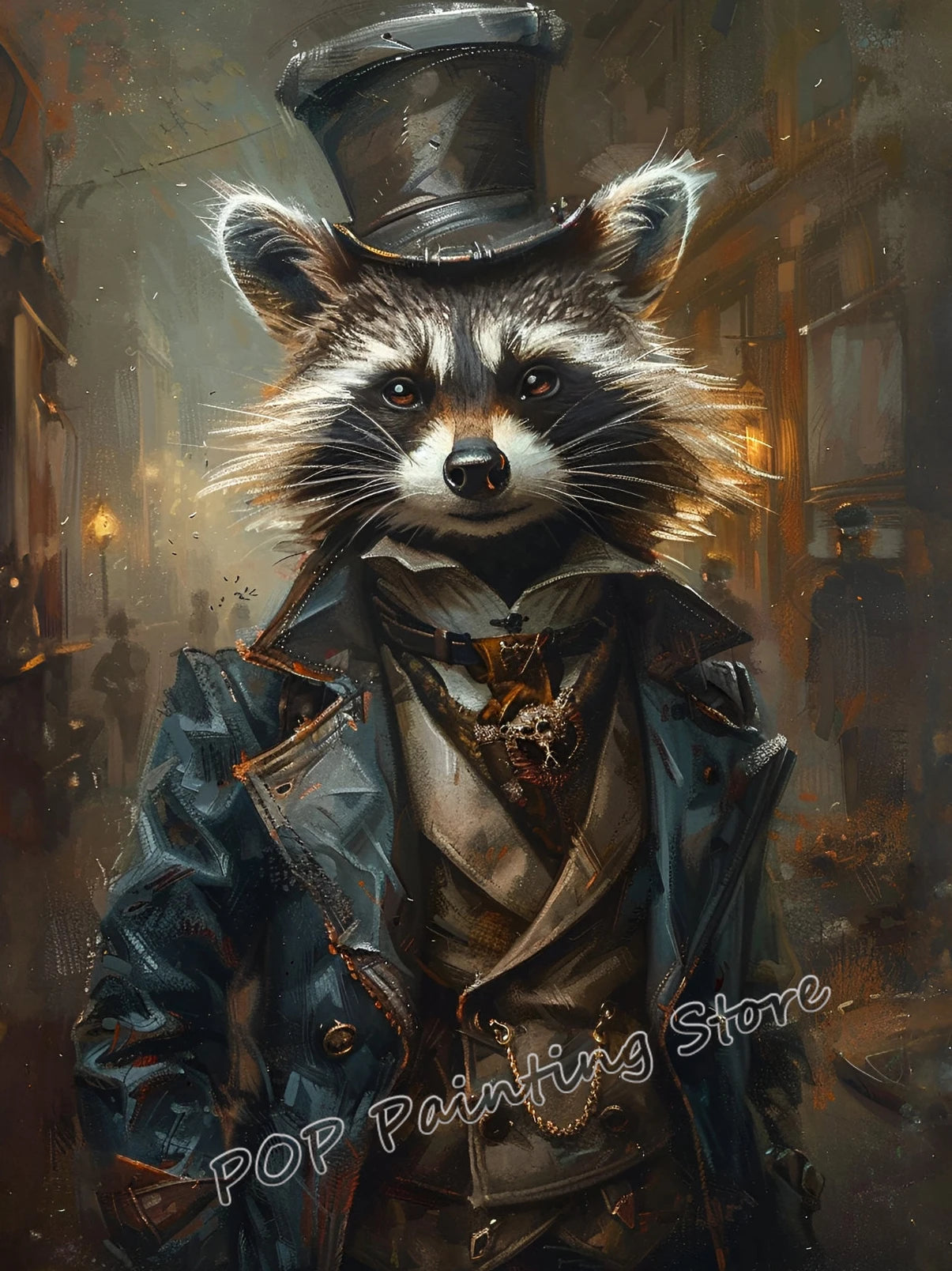 Cuadro decorativo de animales renacentistas: Oso panda caballero con atuendo victoriano. Arte mural retro con animales divertidos. Regalo ideal para la decoración del hogar.