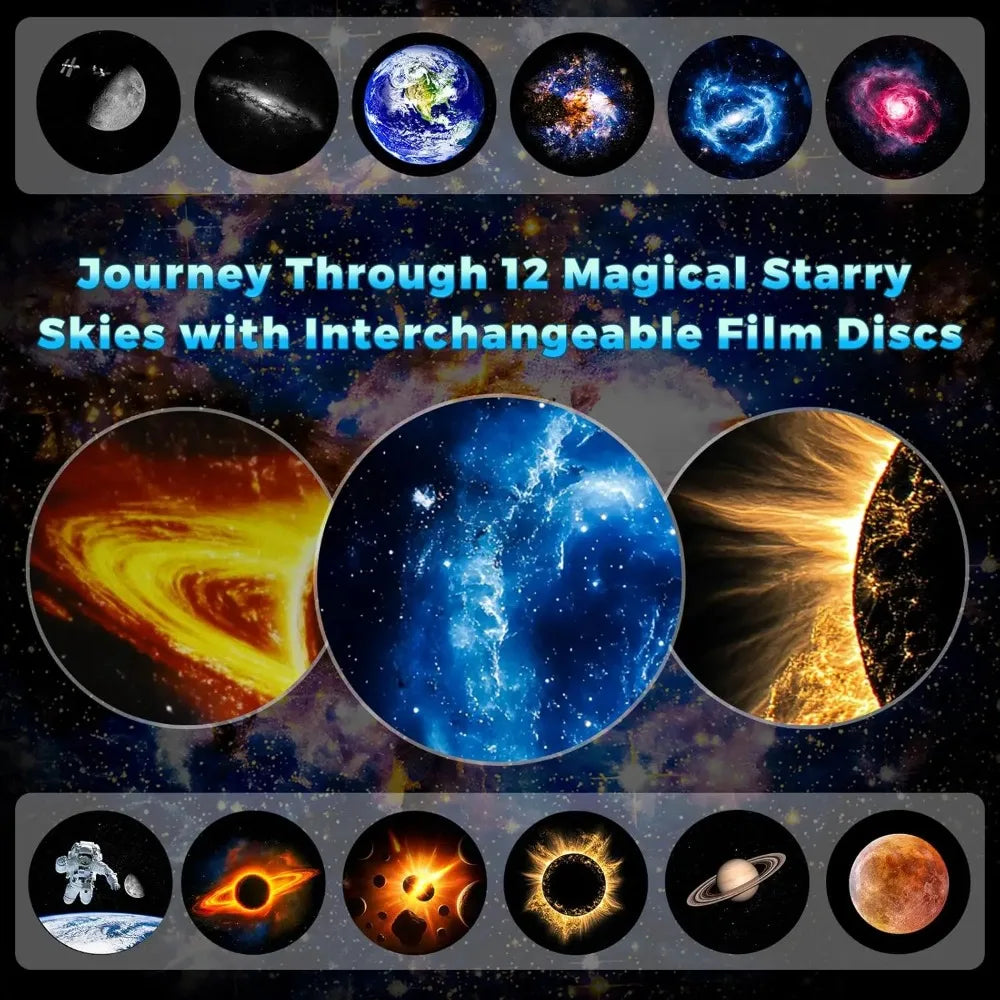 Astronaut Galaxy Projector Star Projector with 12 Space Films Planetarium Projector Night Light Nebula for Adult Game Room Decor