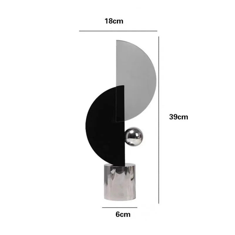 Adornos sencillos y transparentes para el recibidor, decoración creativa de mesa de comedor con forma geométrica, manualidades de lujo para el dormitorio y el hogar.