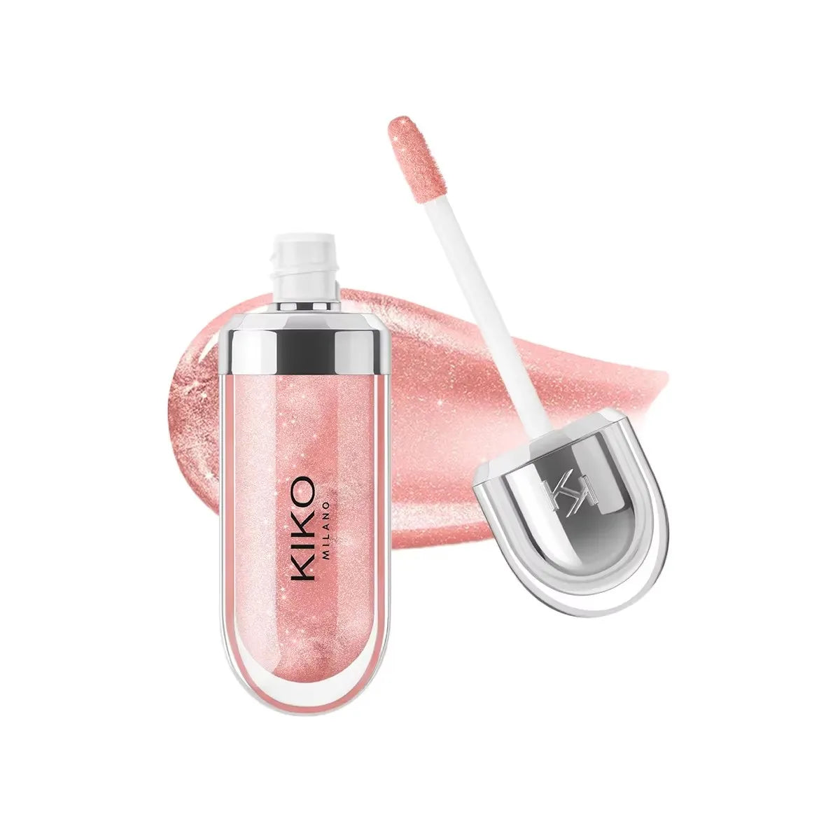 KIKO 3D Liquid Lip Glaze Brillo labial transparente Lápiz labial con efecto espejo Labios nutritivos, brillantes y voluminosos que no se desvanecen Maquillaje con pasta de frijoles y té con leche