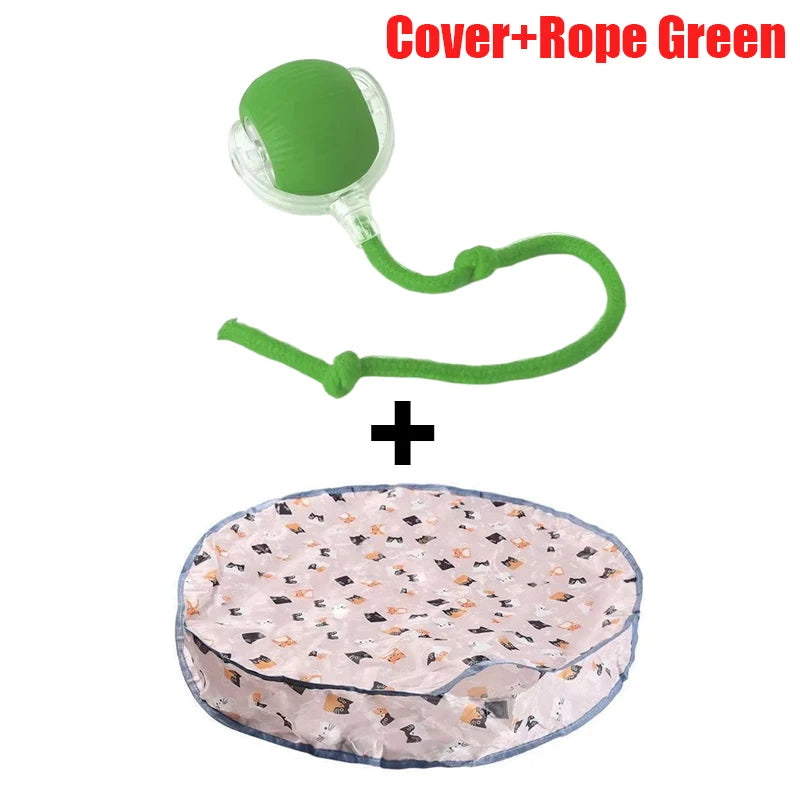 Juego de fundas para pelotas interactivas para gatos, rodadura rápida en bolsa, juguete para gatitos de escondite, juguete interactivo para gatos activado por movimiento, para interiores