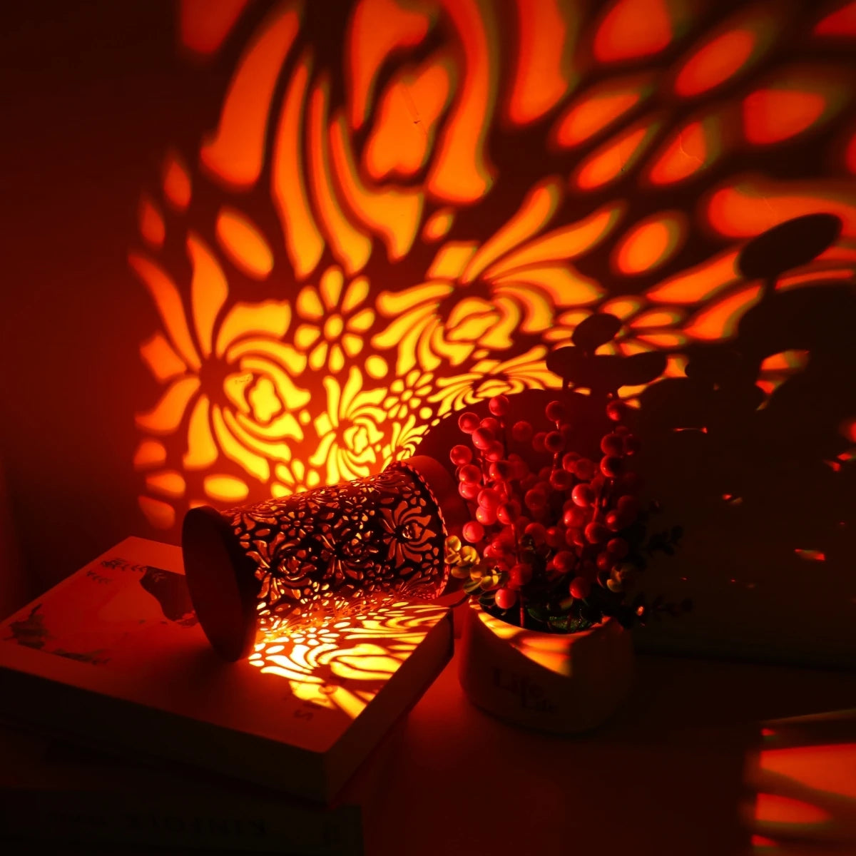 Lámpara de noche ambiental creativa RGB de 16 colores con luz y sombra, lámpara USB para oficina, dormitorio, mesita de noche, luz ambiental romántica regulable.