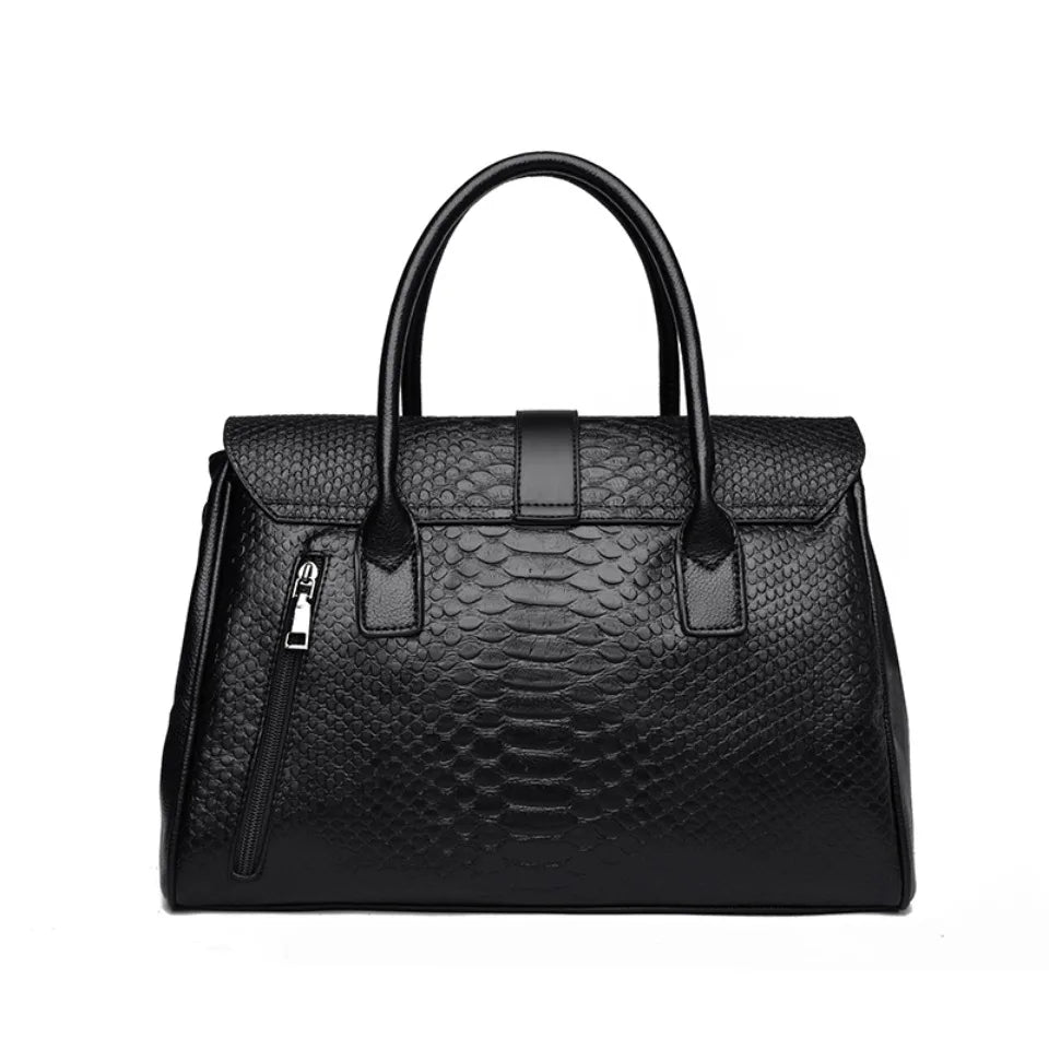 Bolso grande de alta calidad con estampado de serpiente, bolsos de piel, bolso de hombro para mujer, bolso de compras para mujer, bolso de mano informal de moda, bolso de mano Sac