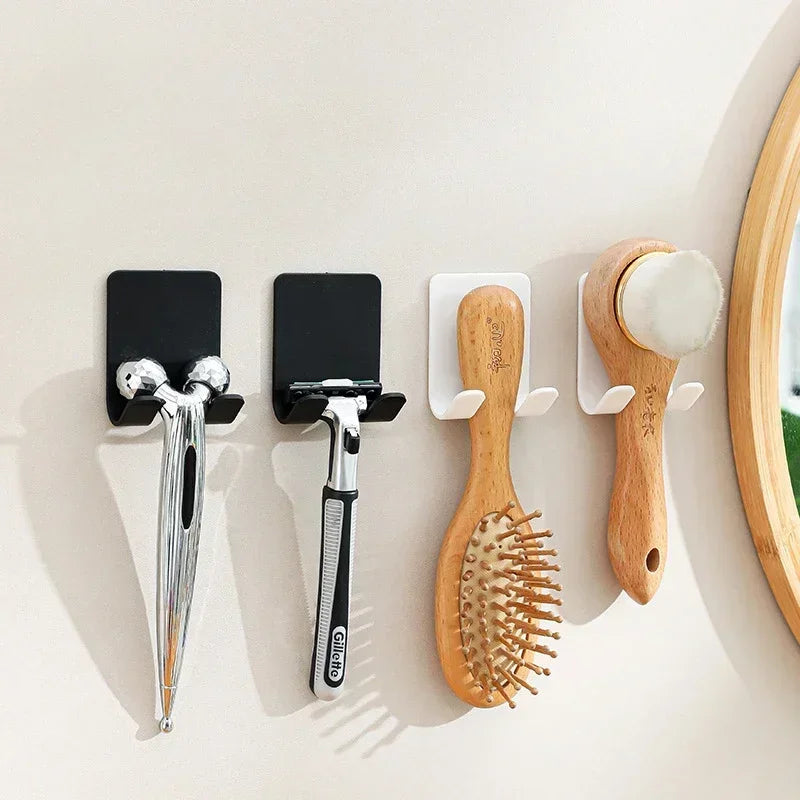 Soporte para maquinilla de afeitar de baño (1/2/4/6 unidades), gancho de almacenamiento para pared, estante para afeitado de hombre, soporte para maquinilla de afeitar sin perforaciones, accesorios de baño.