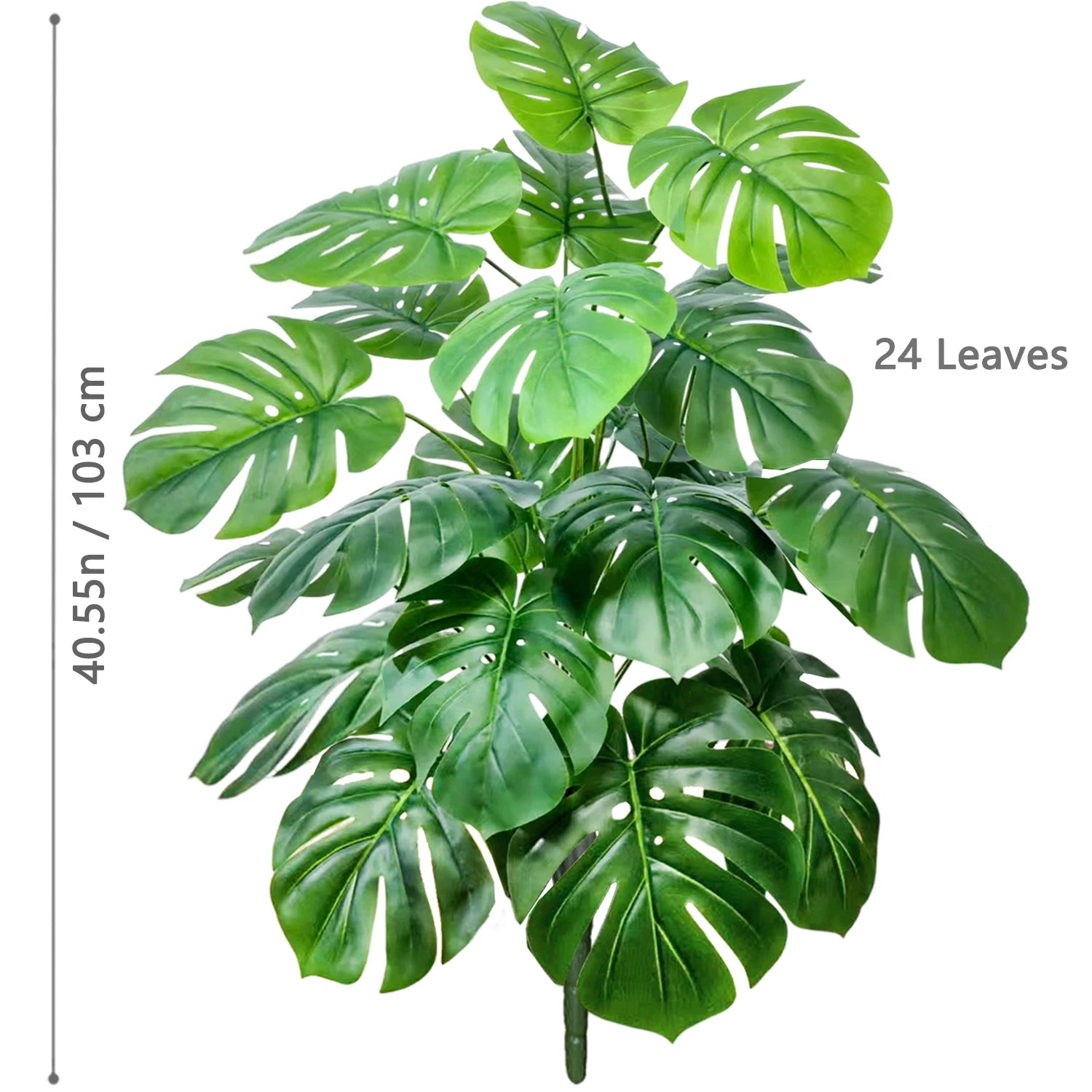 Planta Monstera artificial de 52-104 cm (40,94 pulgadas), palmera falsa de plástico con hojas verdes, ideal para la decoración del hogar, jardín, habitación u oficina.