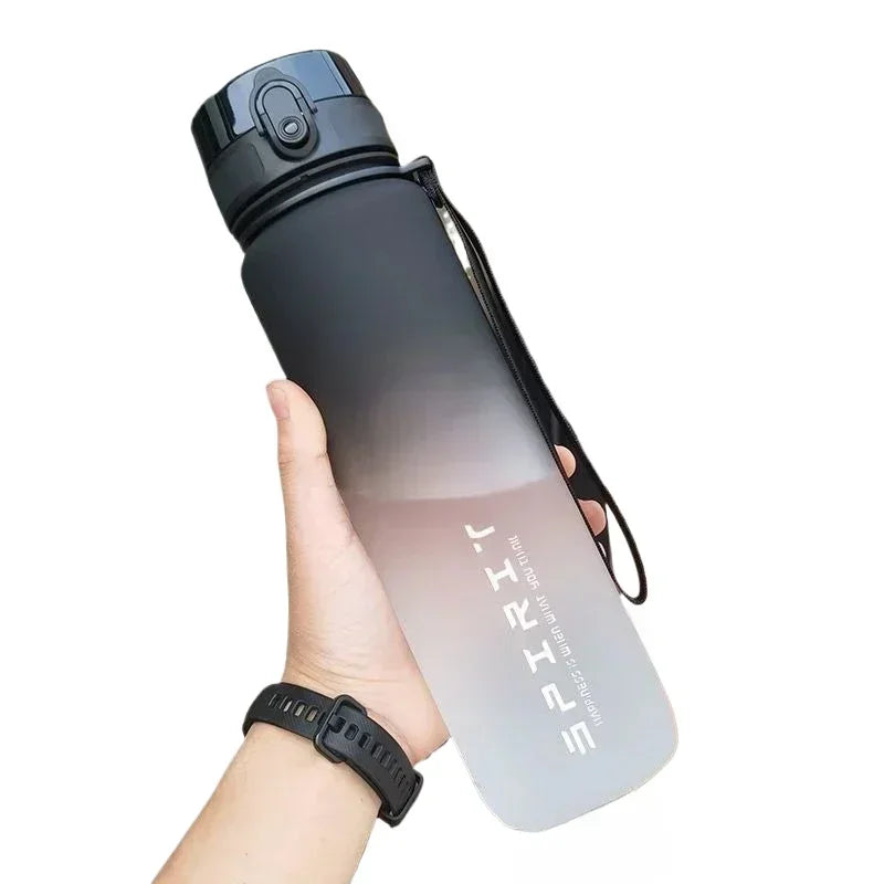 Botella de agua deportiva de 500 ml/650 ml/1000 ml, a prueba de fugas, de plástico colorido, para beber al aire libre, viajes, gimnasio, fitness.