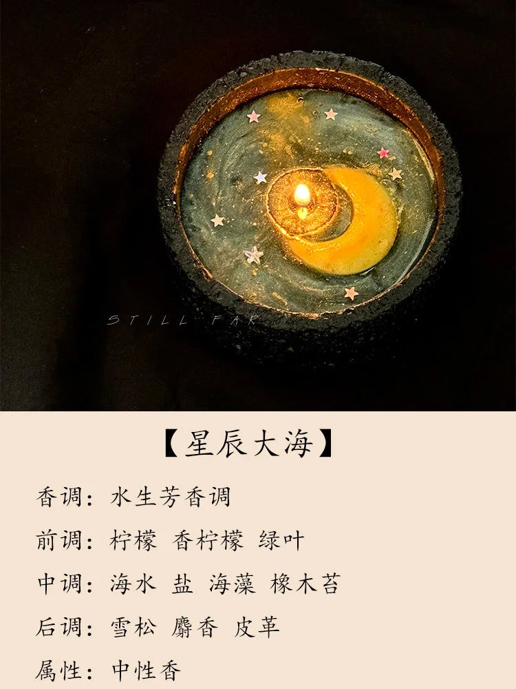 Vela aromática Melting Moon, vertida a mano en cera de soja, estética para el hogar, centro de mesa romántico para ella, regalo de cumpleaños o aniversario.