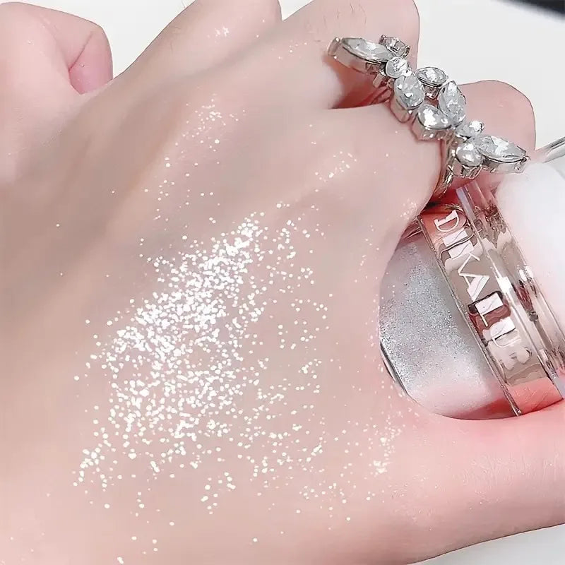 Polvos iluminadores Glitter Fairy para novias, polvos iluminadores para bodas, polvos corporales con purpurina para crear maquillaje brillante, ideales para regalos o fiestas.