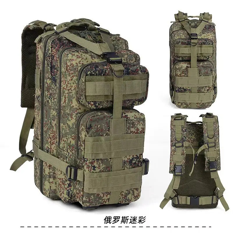 Mochila de senderismo de gran capacidad, multifuncional, para ciclismo al aire libre, táctica, ligera, de 3 piezas, para viajes.