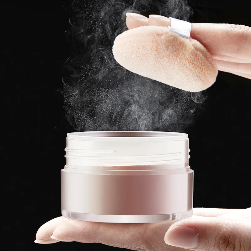 Polvos fijadores hidratantes impecables, acabado nude natural, control de grasa, corrector de alta eficacia para todo tipo de pieles, maquillaje facial en polvo fino.