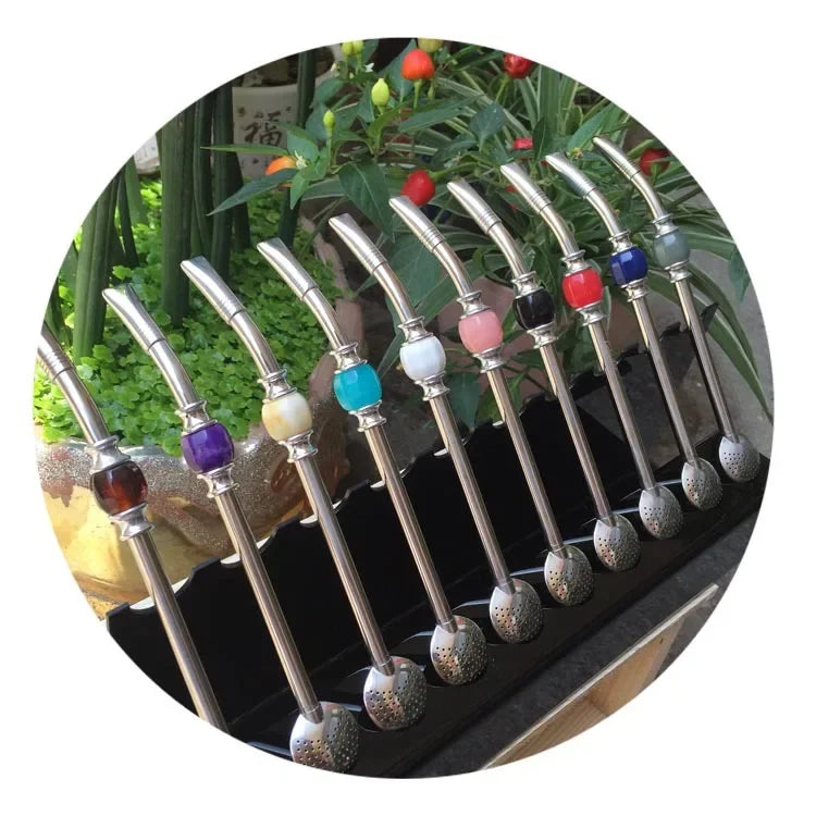 Pajitas de acero inoxidable para yerba mate.