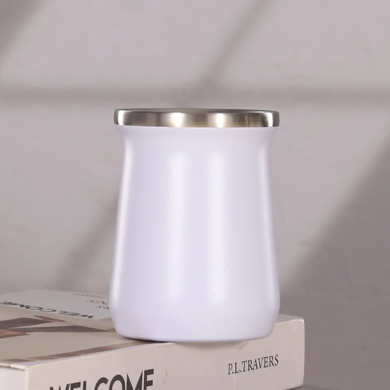 Mate de doble pared con diseño creativo de Sudamérica, termo de 240 ml (8 oz) para  mate.