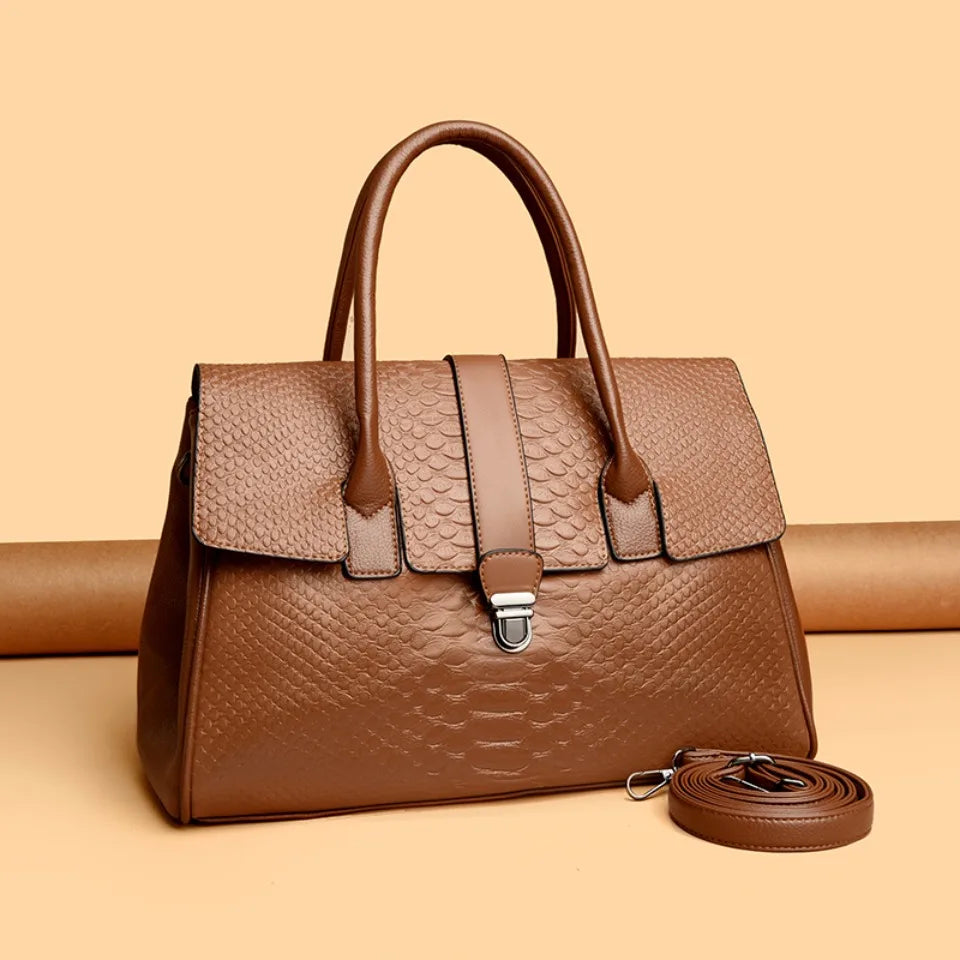 Bolso grande de alta calidad con estampado de serpiente, bolsos de piel, bolso de hombro para mujer, bolso de compras para mujer, bolso de mano informal de moda, bolso de mano Sac
